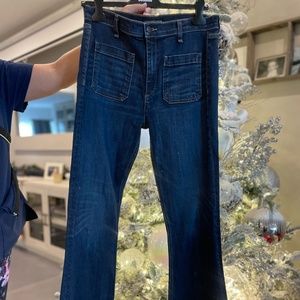 VERONICA BEARD BOOTLEG CUT DARK WASH JEANS